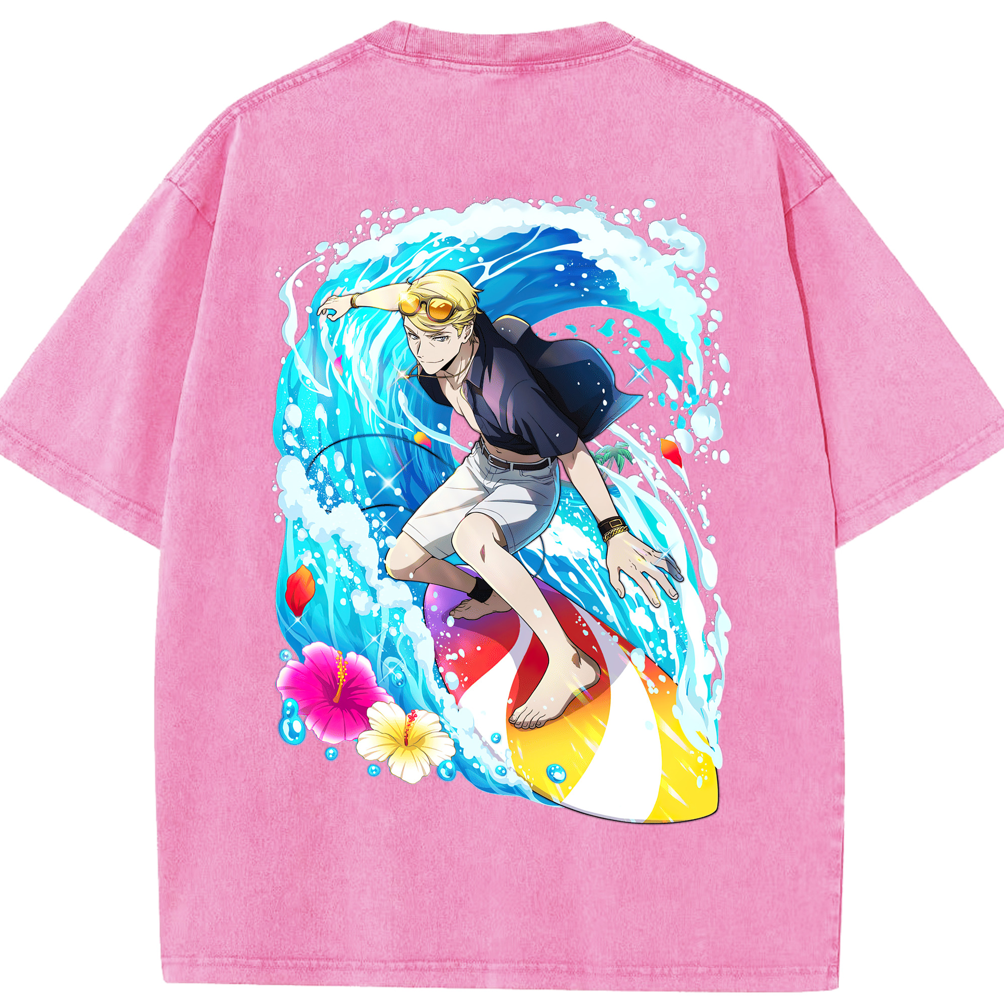 （画像用） 文豪ストレイドッグス Bungo Stray Dogs 綿100% ヴィンテージ風 半袖Tシャツ（背面プリント）